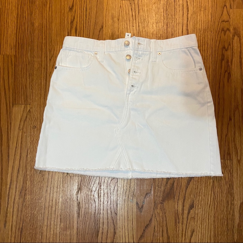 NWT Madewell White Denim Skirt